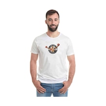 Professional Boxing Mike Tyson Baskılı Beyaz Erkek Tshirt