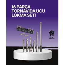 Ers Çok Amaçlı 16lı Bits Uç Seti Dayanıklı Tornavida Adaptör