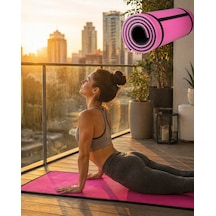 Mey İthalat 10 Mm Egzersiz Matı Pilates Yoga Aerobik İçin Kaymaz Yüzey Kolay Temizlenebilir Pembe