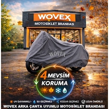 Jpn Jp 03 Arka Çanta Uyumlu Motosiklet Brandası Su Geçirmez Branda,örtü,gri