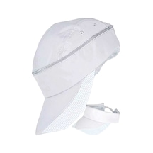 Tezzgelsin Unisex Mikro Kumaş Fermuarlı Sporcu Koşu Tenis Şapkası Vizör Şapka Beyaz