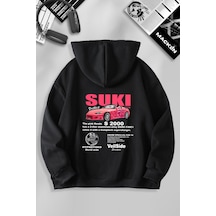 Macklin Unisex Kadın Erkek Hızlı Ve Öfkeli Suki Özel Tasarım Baskılı Kapşonlu Sweatshirt Siyah1 Mck1152 Siyah