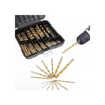 Vkemall Delmek 99 Parça Düz Şaftlı Büküm Matkap Seti Yüksek Hızlı Çelik Ti Kaplama Ma