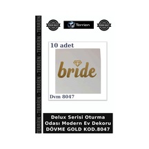 Delux Serisi Oturma Odası Modern Ev Dekoru Dövme Gold Kod.8047