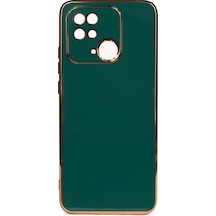 Xiaomi Uyumlu Redmi 10c Kılıf Zore Kenarı Gold Renk Silikon Bark Kapak