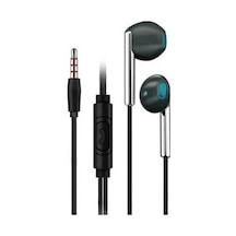 K103 3.5mm Jack Girişli Metal Nikelajlı Yüksek Ses Sporcu Kulak İçi Extra Bass Kulaklık Stereo Siyah