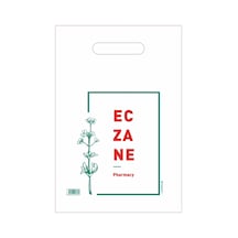 Tomurcuk Baskılı El Geçme Eczane Poşeti 10 KG 3000'li 17 x 27 CM