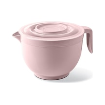 Melkan Home Karıştırma Kabı & Mikser Kase Kapaklı Mikser Kase 3 Litre Çırpma Kabı Pudra No Color Çok Renkli