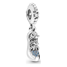 Nur Silver Sindirella Ayakkabısı Ve Fareler Sallantılı Gümüş Charm Nur-bl06609