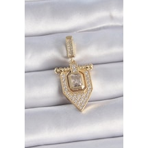 Pirinç Gold Renk Baget Zirkon Taşlı Ajda Charm Vice1395 3464 Çok Renkli