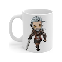 The Witcher Geralt Baskılı Kupa Beyaz