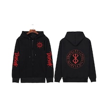 Tarzsokak Berserk Anime Fermuarlı Hoodie Model 100 12283 Siyah
