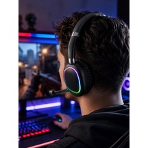 Rgb Işıklı Bluetooth Mikrofonlu Kulaklık Uzun Süreli Kullanım Type-c Şarjlı Diğer