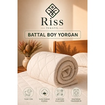 Riss Tekstil Battal Boy %100 Kuzu Yünü Yorgan 220cm X 240cm / 4000gr Beyaz