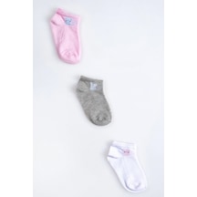 Cocole Socks Kız Bebek Patik Çorabı 3 Lü Set Pamuklu Minik Figürlü Hayvan Desenli Çok Renkli