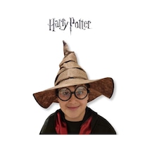 Harry Potter Figür Kostüm Aksesuarı Çocuk Boy Şapka Keçe Kumaş Kıvrımlı Kahverengi 6 Yaş +