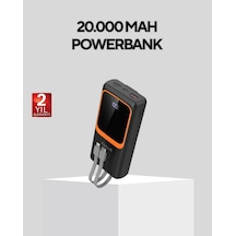 Powerbank 20000 Mah Dijital Ekranlı Ve Çok Kablolu Hızlı Şarj Cihazı Çr