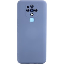 Tecno Camon 16 Uyumlu Kılıf Nano İçi Kadife Silikon - Gri