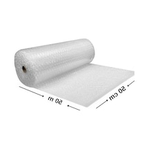 Çift Katmanlı Patpat Balonlu Naylon, 50 Cm X 50 M Boyutunda Açık Indigo