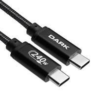 Dark Dk-cb-usb240pd100 1 Mt Usb Type C To Usb Type C 240w Pd Ultra Şarj Ve 480mbps Siyah Örgülü Kablo