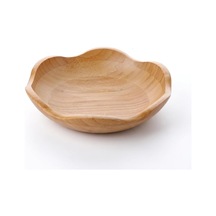 Dekoratif Bambu Kase 20 Cm Ve 25 Cm Ölçü Seçenekli, Dalgalı Kenarlı Sunum Kasesi, Çerezlik, Kuruyemiş, Kuru Meyv