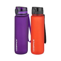 Uzspace 2'li Tritan Matara Seti 1000 Ml Büyük Boy 14 Farklı Renk Seçeneği Fiftyfifty -3038seta Red