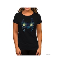 Black Panther Eyes Siyah Kadın Tişört Siyah