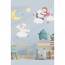 Bebek Hayvanlar Ve Aydede Duvar Sticker Seti
