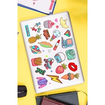 Şirin Nostaljik Sticker Seti Laptop Ajanda Pc Tablet Telefon Defter Etiket Bullet Journal Diğer