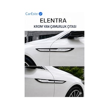 Hyundai Elantra 2016-2020 Abs Krom Yan Çamurluk Çıtası 4 Parça Araç Aksesuarı