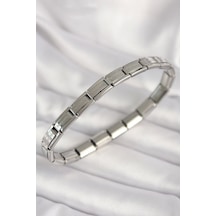 316l Çelik Gümüş Renk İnce Yazılı Nomination Kadın Bileklik Çok Renkli