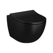 7748b083-0559 VitrA Sento Rim-ex Kanalsız Asma Klozet, Mat Siyah