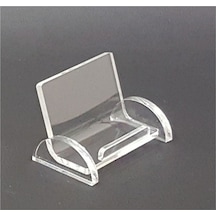Şeffaf Pleksi Masa Üstü Kartvizitlik Oval Model