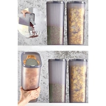 Pratik Kapak Erzak Bakliyat Saklama Kabı 5 Adet 4000 Ml Şeffaf