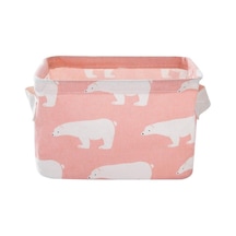 Pembe 1 Adet Keten Masaüstü Saklama Kutusu Su Geçirmez Oyuncak Çeşitli Eşyalar Depolama Sepeti Kozmetik İç Giyim Sepet 56366536