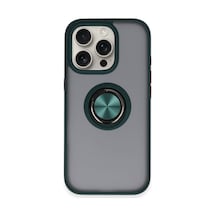 Apple iPhone Uyumlu 16 Pro - Kılıf Montreal Yüzüklü Silikon - Kapak - Yeşil