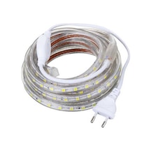220 Volt 5050 3 Çipli Hortum Led + Fiş - 10 Mt- Günışığ