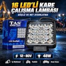 Kare Lamba 16 Led