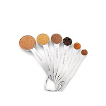 Yaozixa Paslanmaz Çelik 6'lı Ölçü Kaşığı Seti - Kuru/sıvı Malzemeler İçin Pratik Ve Hassas Ölçüm Diğer