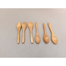 Tahta Kaşık Seti 6 Adet 13 Cm Uzunluğunda Kepçe Eni 2.5 Cm Dir