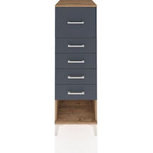 Kronos Dolap 5 Çekmeceli 44x59x134 Çam-antrasit Atlas Çam