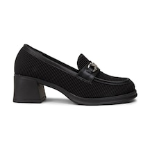 Deery Kadın Siyah Topuklu Loafer Ayakkabı - K1463zsyhc01 Siyah