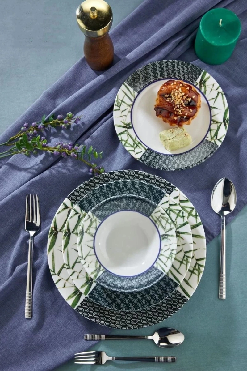 Cooker Ckr4159 Dijital Baskılı Yemek Takımı 24 Parça Çok Renkli