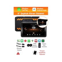5"ınch 2k Ultra Hd Motosiklet Multimedya Seti Çift Kamera + Basınç Sensörü + Carplay/android
