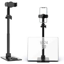 Cbtx Cct13 360 Derece Dönen Kelepçeli Geri Çekilebilir Telefon Tutucu Kaymaz Metal Tabletler Canlı Akış İçin Stand Tabanı