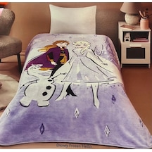 Taç Lisanslı Battaniye Frozen Hello Tek Kişilik Mor