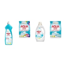 Aquabor Doğal Mineralli Elde Bulaşık + 4 Kg Renkliler + Sıvı Beyaz + 4 Kg Beyaz 4 Lü Set 15365543