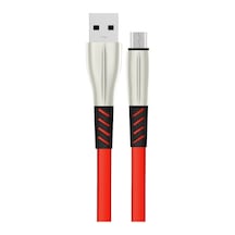 Konfulon S88 Metal Uçlu Micro Usb Kablo 1m 2 4a Kırmızı