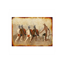 Bedeko Mitolojik Savaşçılar Modern Ahşap Tablo 35 Cm X 50 Cm
