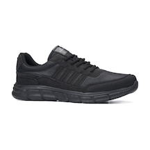 Günlük Erkek Yetişkin Sneaker Spor Ayakkabı Bağcıklı Büyük Numara Rahat Esnek 050c Siyah